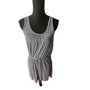 Blue White Geometric Dress Mud Pie Sleeveless Shift Size She